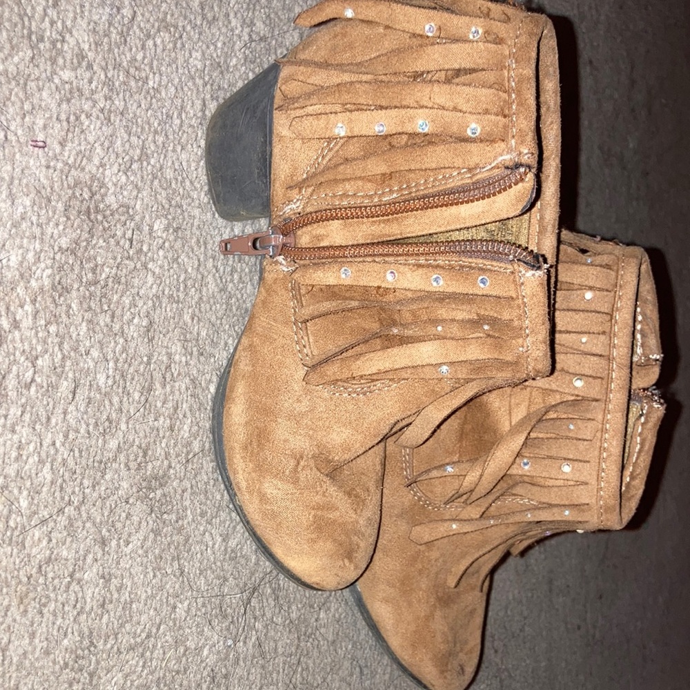 Gently worn girls booties size 13